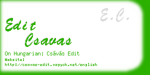 edit csavas business card